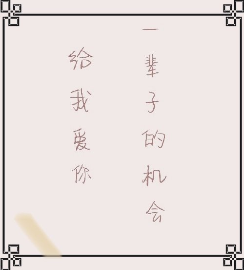 《给我爱你一辈子的机会》
